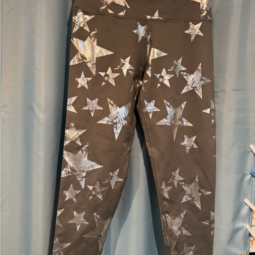 Aerie Womens Metallic Star Leggings - Gray